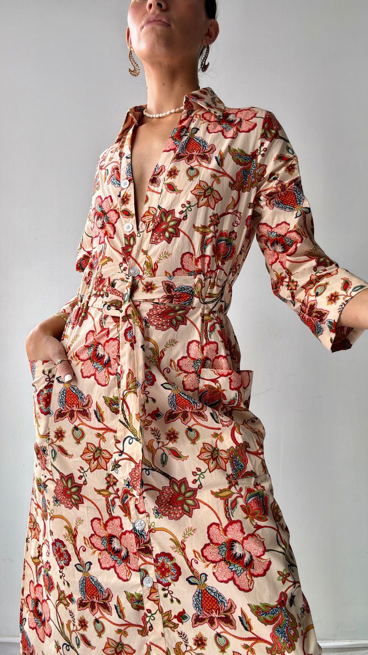 Cece Cece Lotus Midi Dress