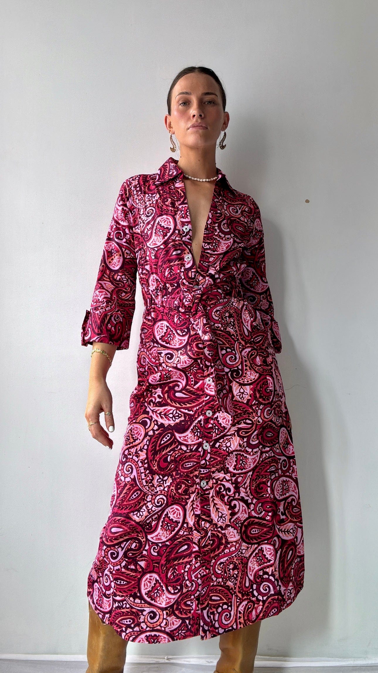 Cece Cece Paisley Midi Dress