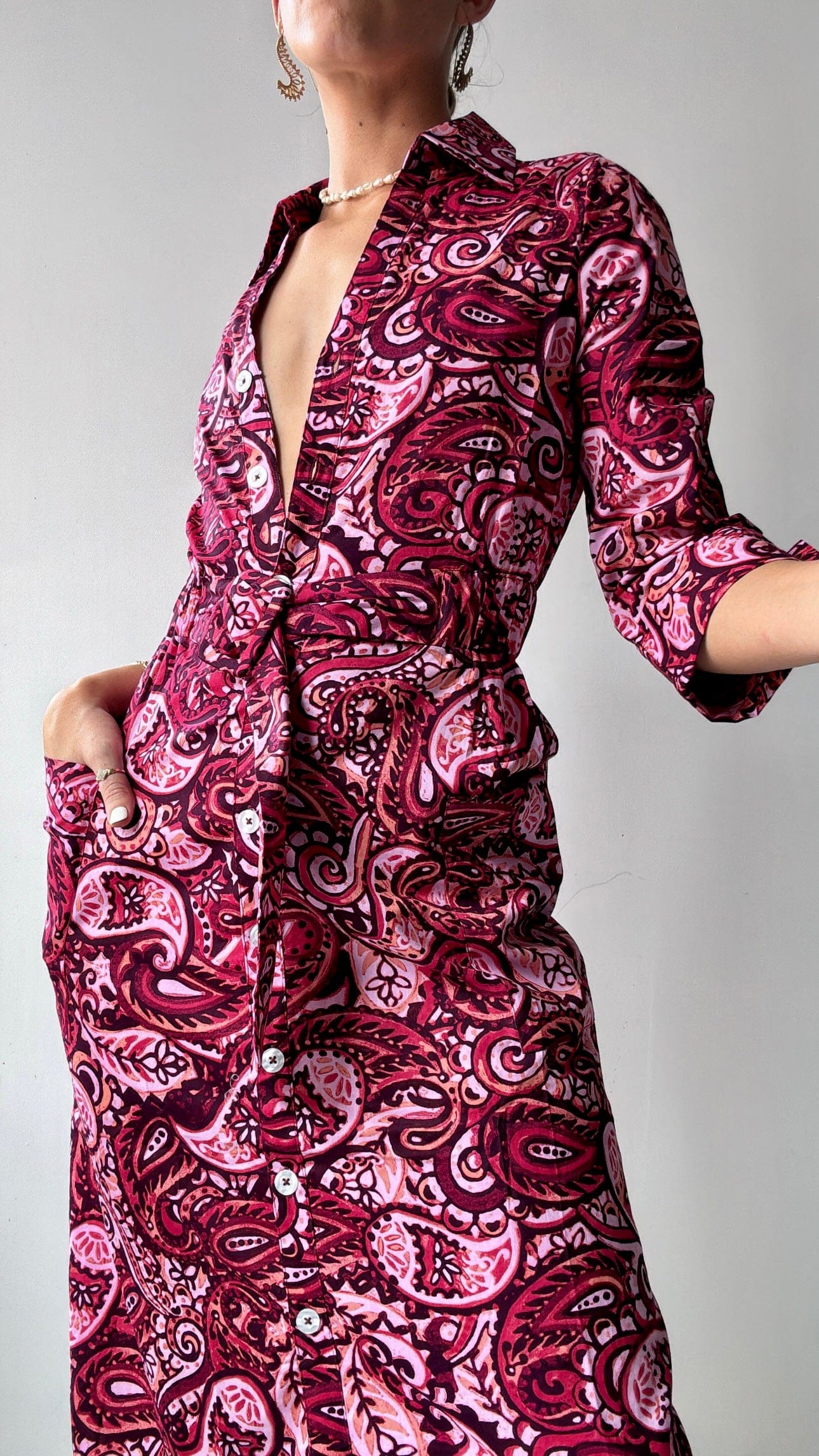 Cece Cece Paisley Midi Dress