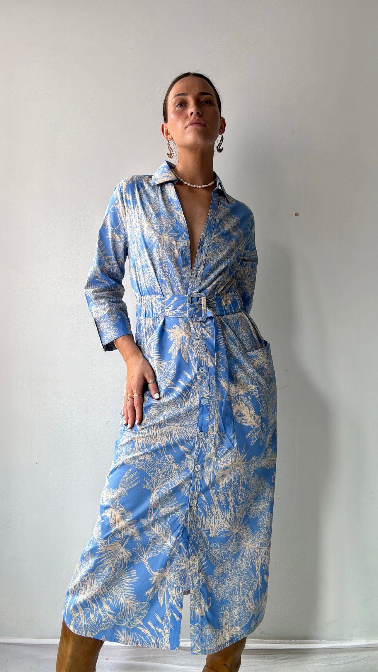 Cece Cece Palms Midi Dress