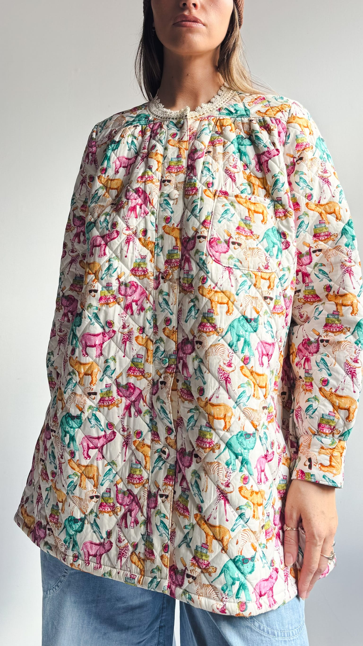 Clare V Clare V Elephant Quilted Jacket