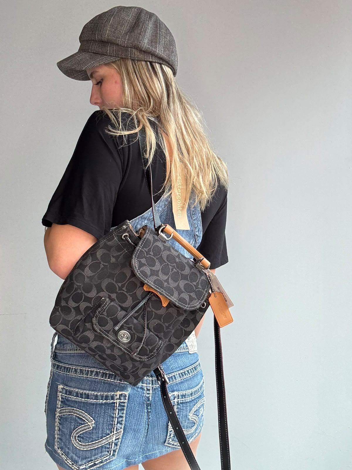 Coach Coach Black Denim Backpack