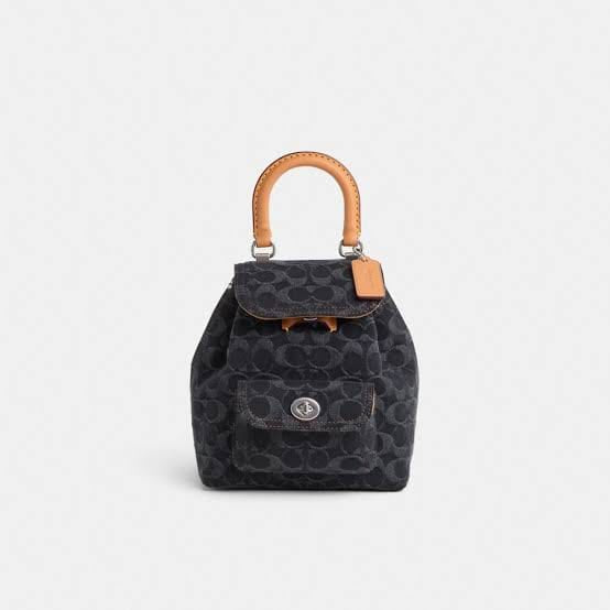 Coach Coach Black Denim Backpack