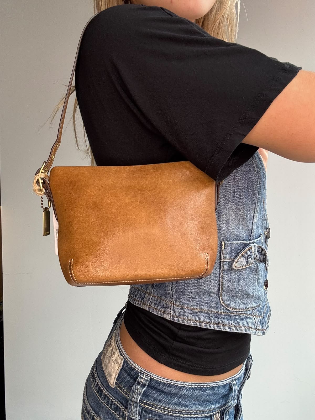 Coach Coach Mini Demi Baguette Shoulder Bag