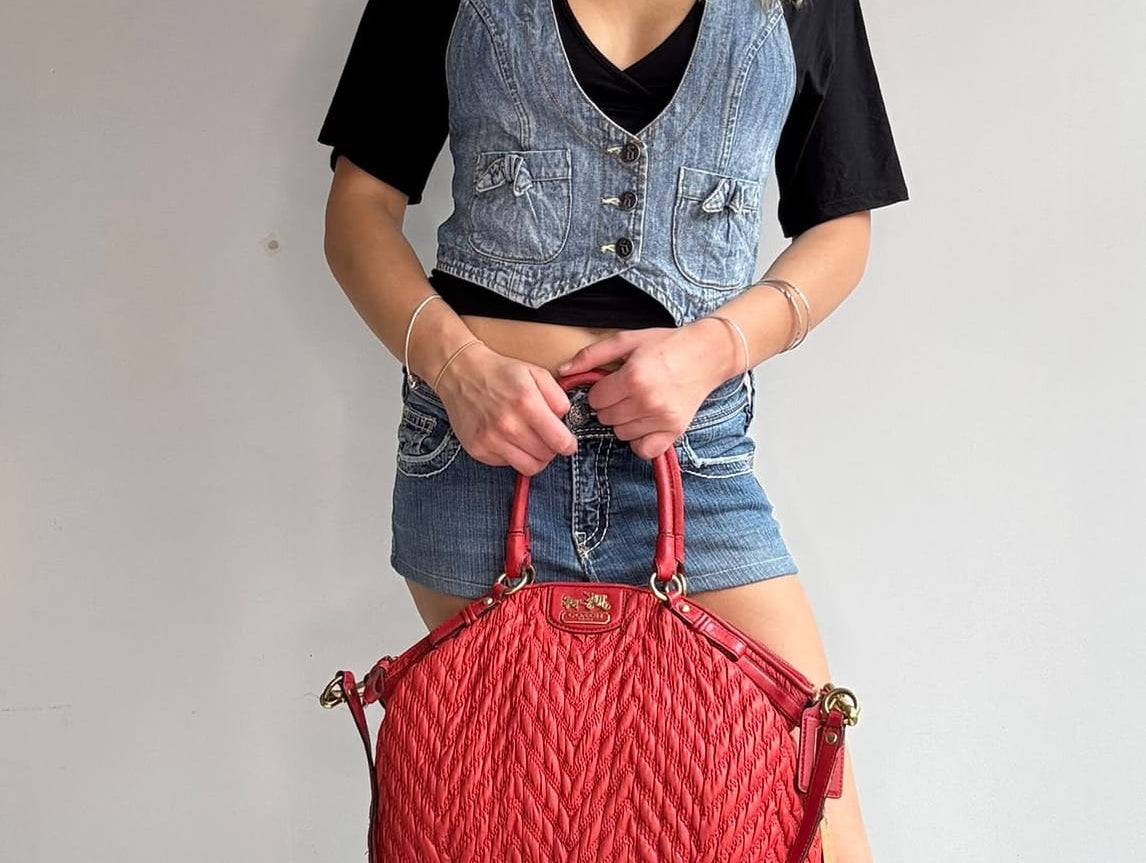 Coach Coach Scarlet Madison 75th Anniversary Quilt Bag