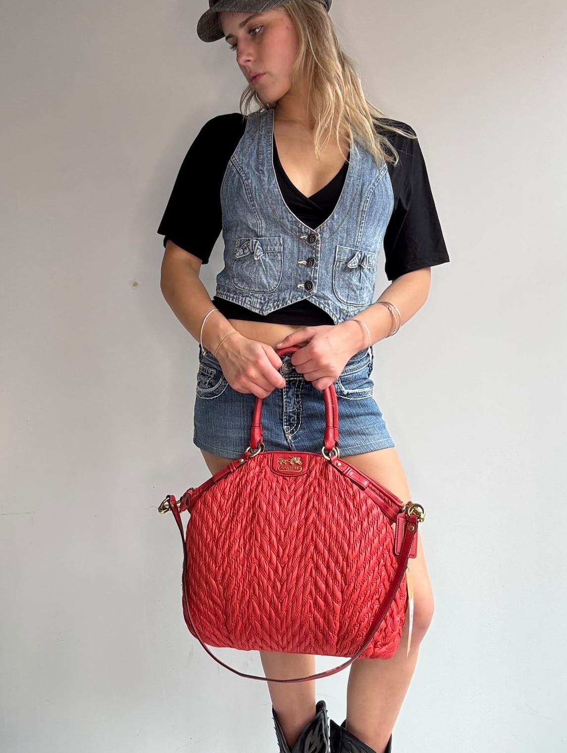 Coach Coach Scarlet Madison 75th Anniversary Quilt Bag