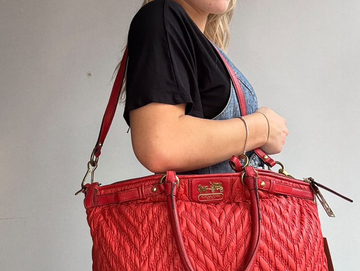 Coach Coach Scarlet Madison 75th Anniversary Quilt Bag