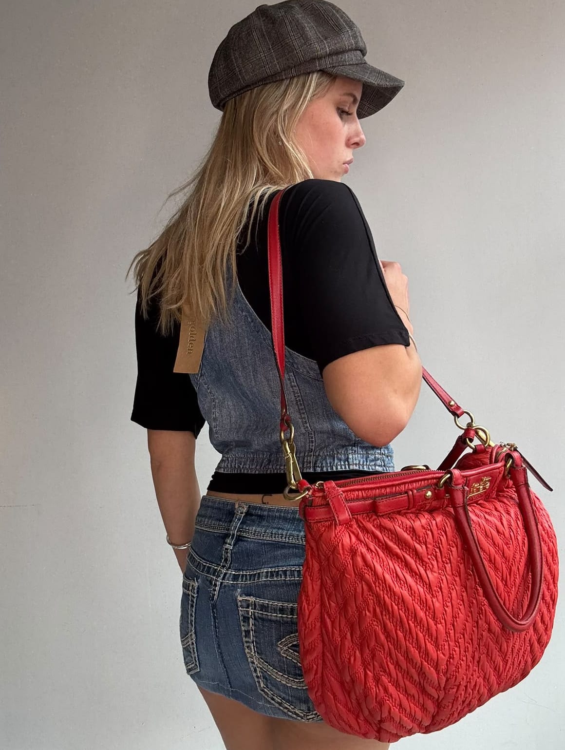 Coach Coach Scarlet Madison 75th Anniversary Quilt Bag