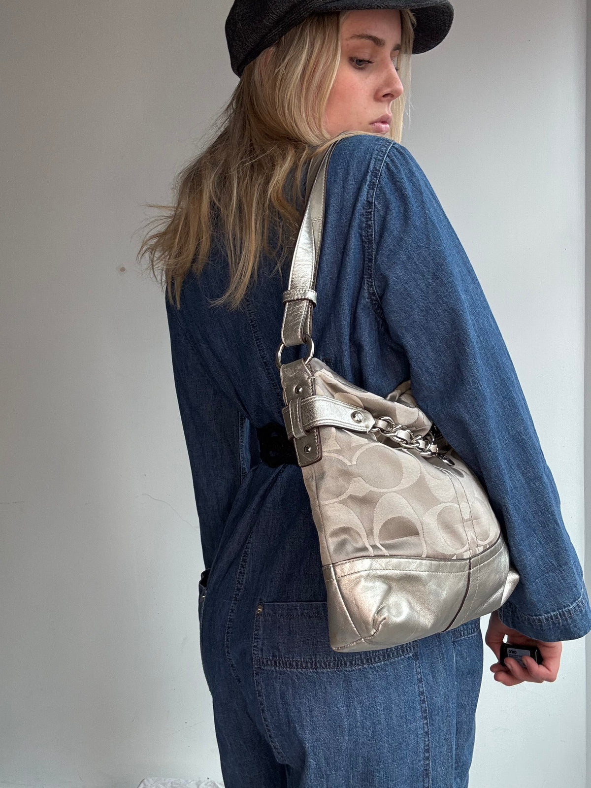 Coach Coach Silver HoboTote Bag