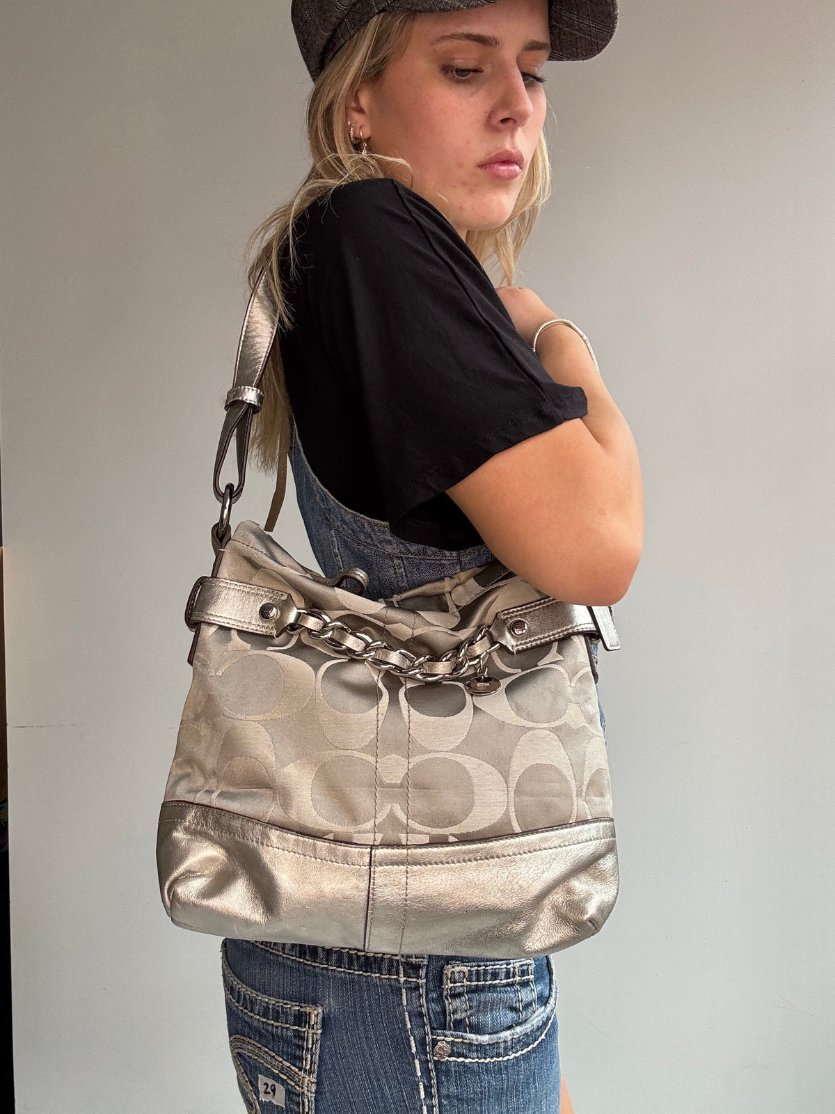 Coach Coach Silver HoboTote Bag
