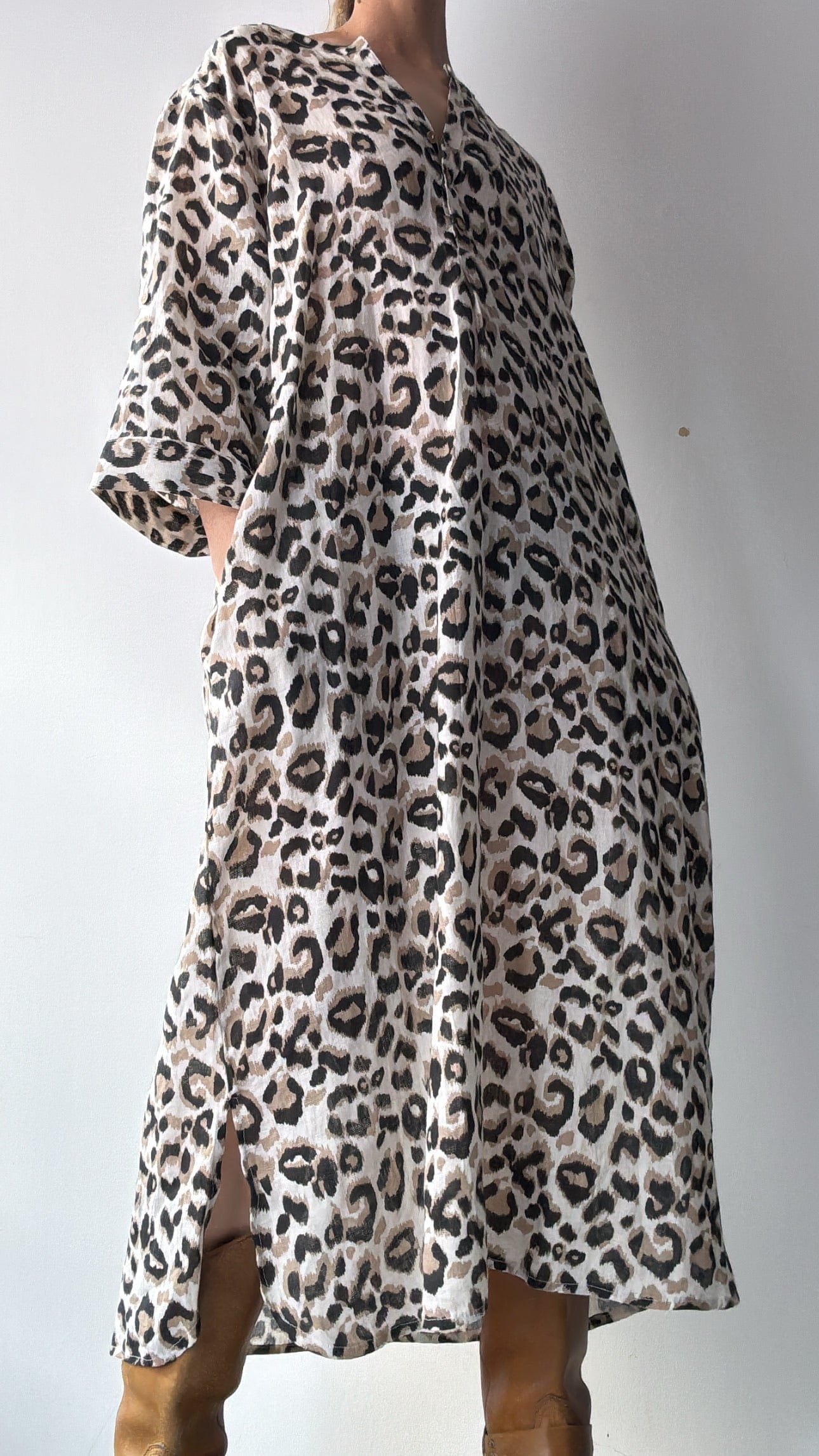 Leo Kaftan Shirt, Cream, Sistergolden