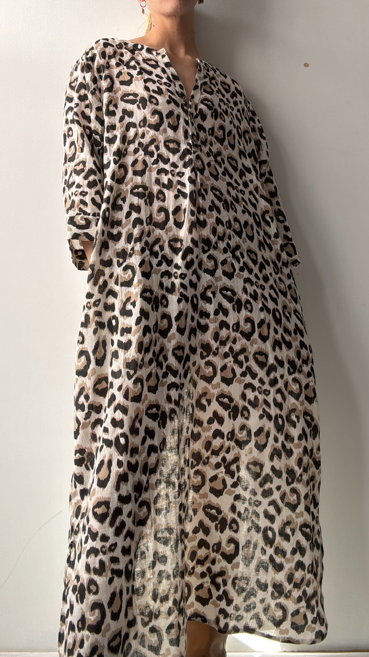 Leo Kaftan Shirt, Cream, Sistergolden