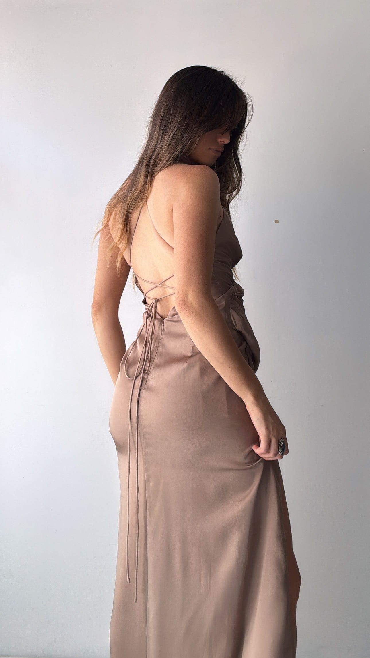 Fame & Partners Dress Fame & Partners Mocha Gown