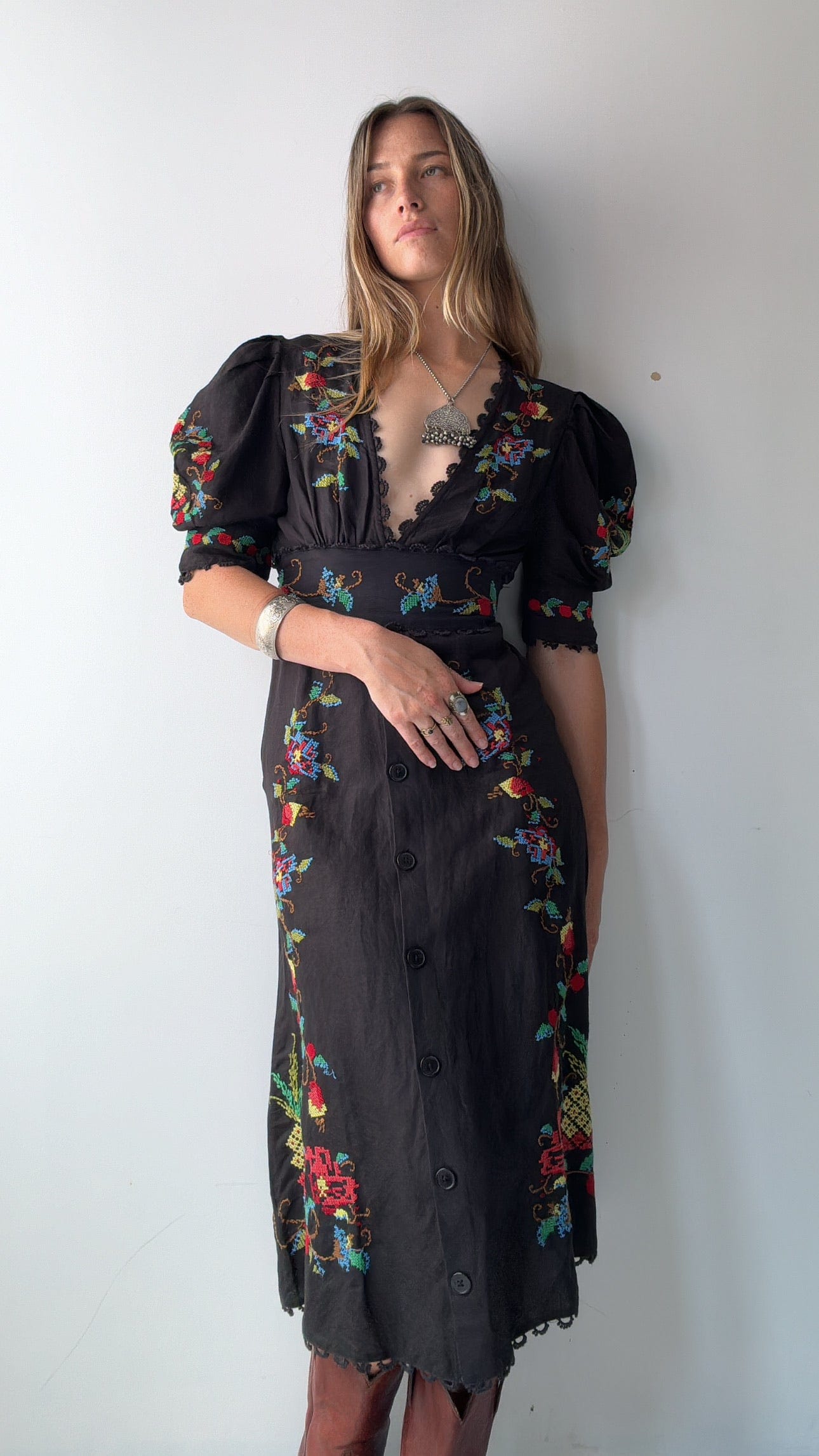 Farm Rio Dress Farm Rio Black Orchard Dress
