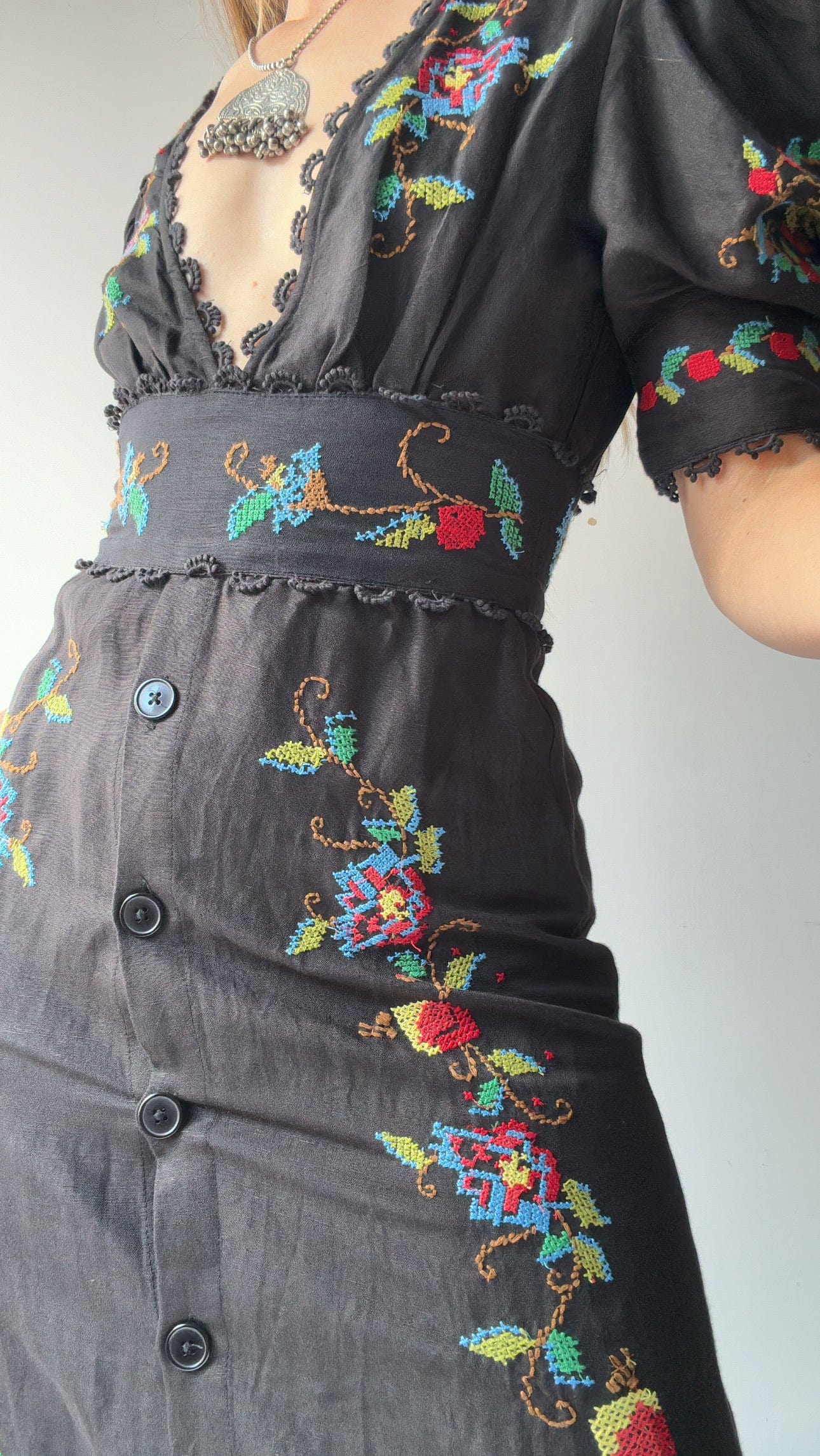 Farm Rio Dress Farm Rio Black Orchard Dress