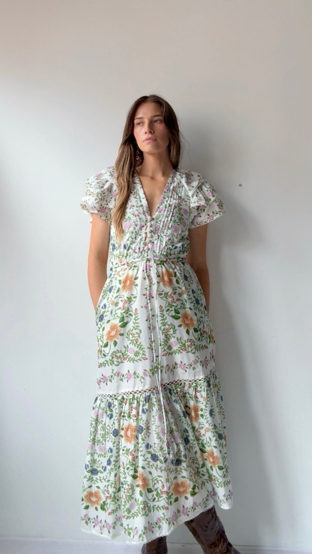 Farm Rio Dress Farm Rio Folk Midi Dress