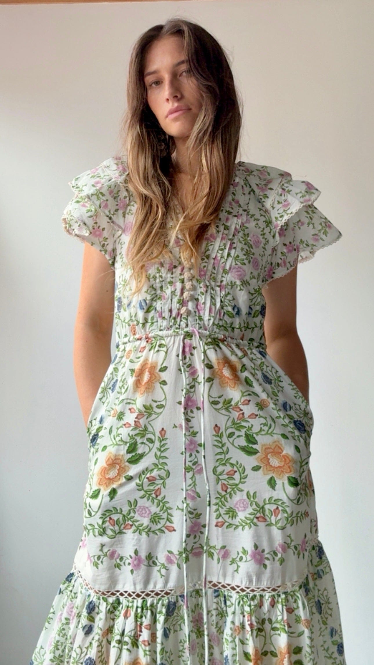 Farm Rio Dress Farm Rio Folk Midi Dress