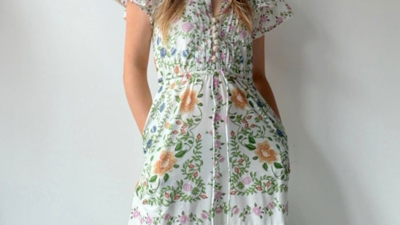 Farm Rio Dress Farm Rio Folk Midi Dress