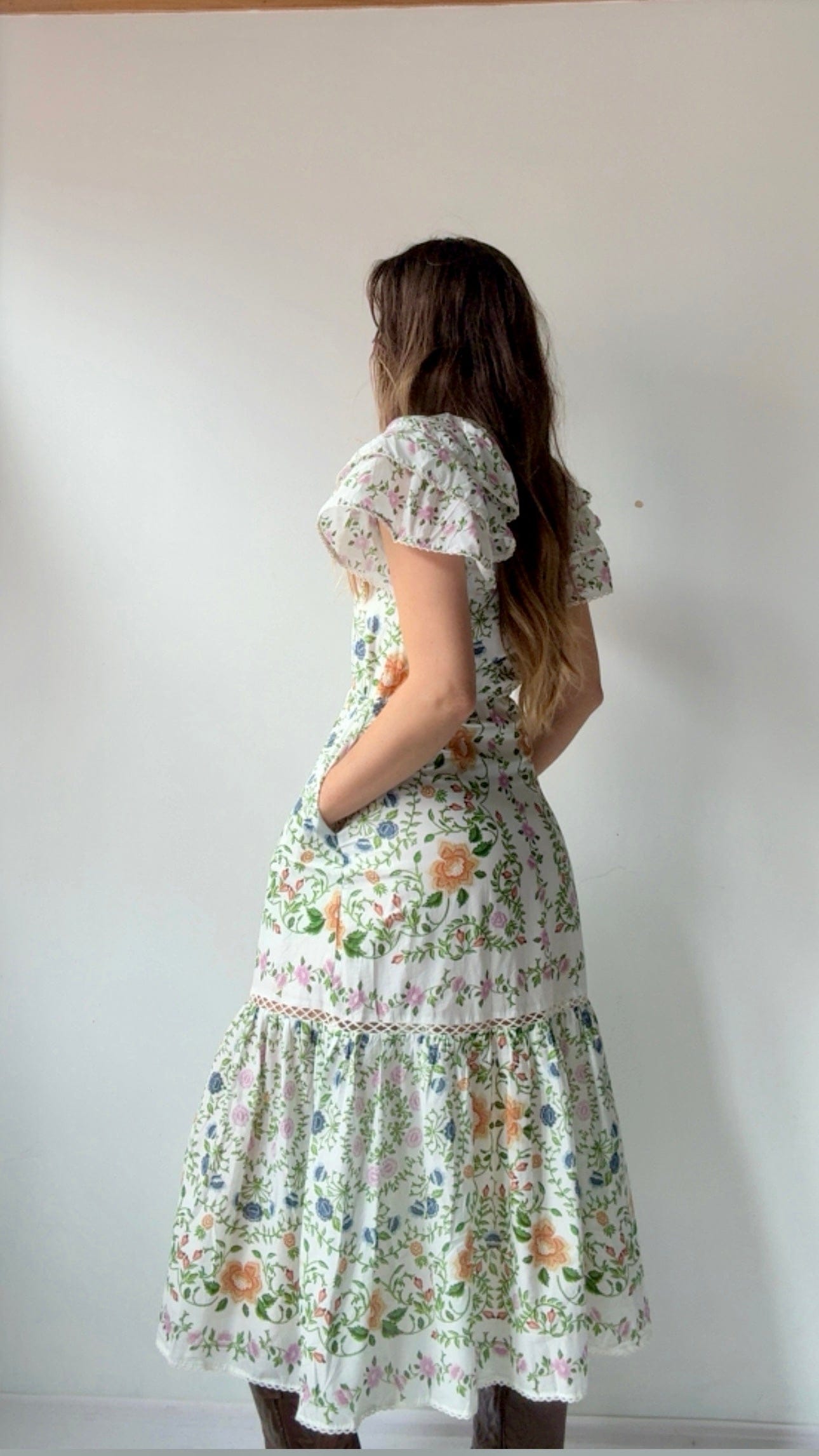 Farm Rio Dress Farm Rio Folk Midi Dress