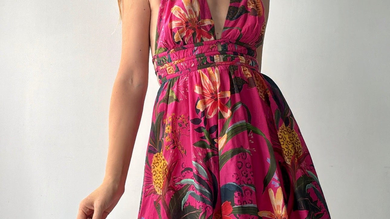 Farm Rio Dress Farm Rio Hibiscus Mini Dress