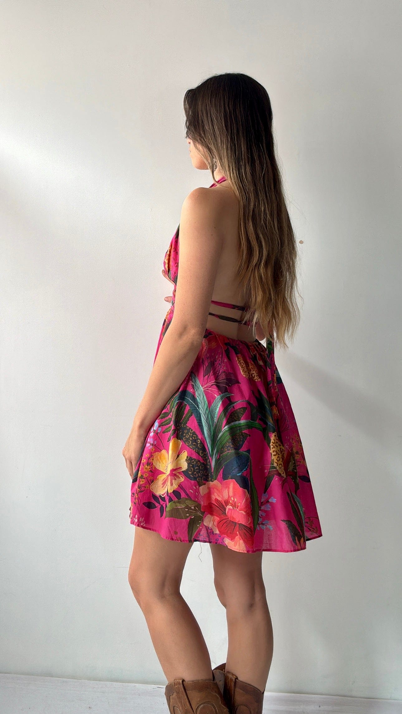 Farm Rio Dress Farm Rio Hibiscus Mini Dress