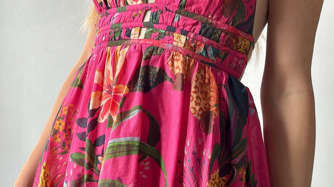 Farm Rio Dress Farm Rio Hibiscus Mini Dress