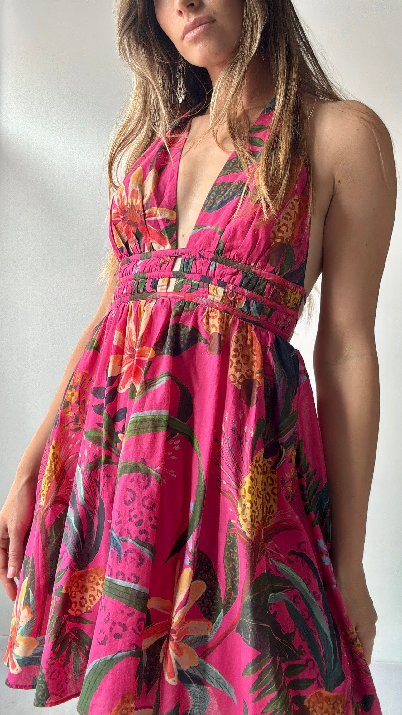 Farm Rio Dress Farm Rio Hibiscus Mini Dress