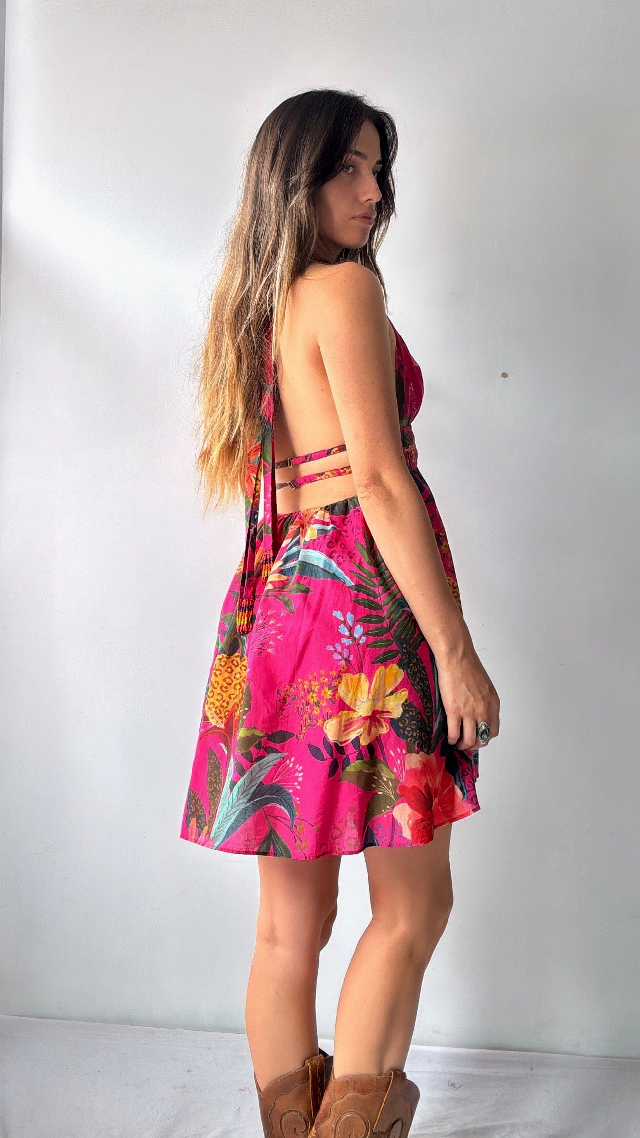 Farm Rio Dress Farm Rio Hibiscus Mini Dress