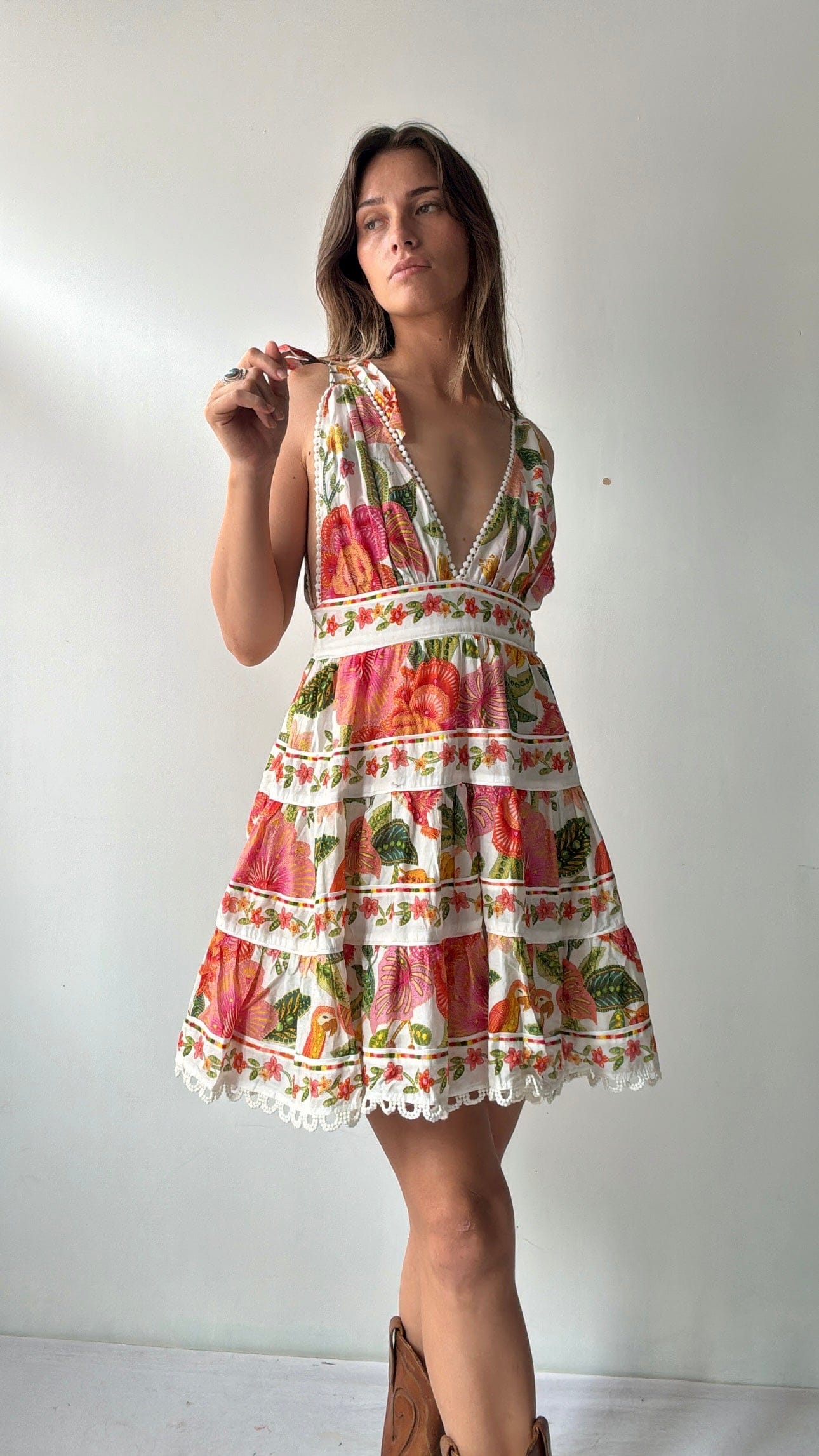 Farm Rio Dress Farm Rio Hidden Parrot Dress