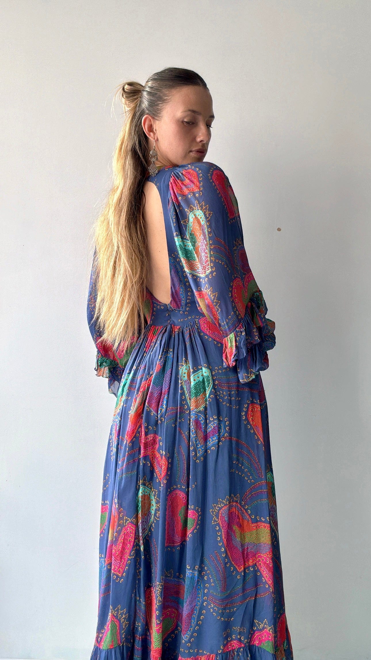 Farm Rio Dress Farm Rio Ipkiss Royal Maxi Dress