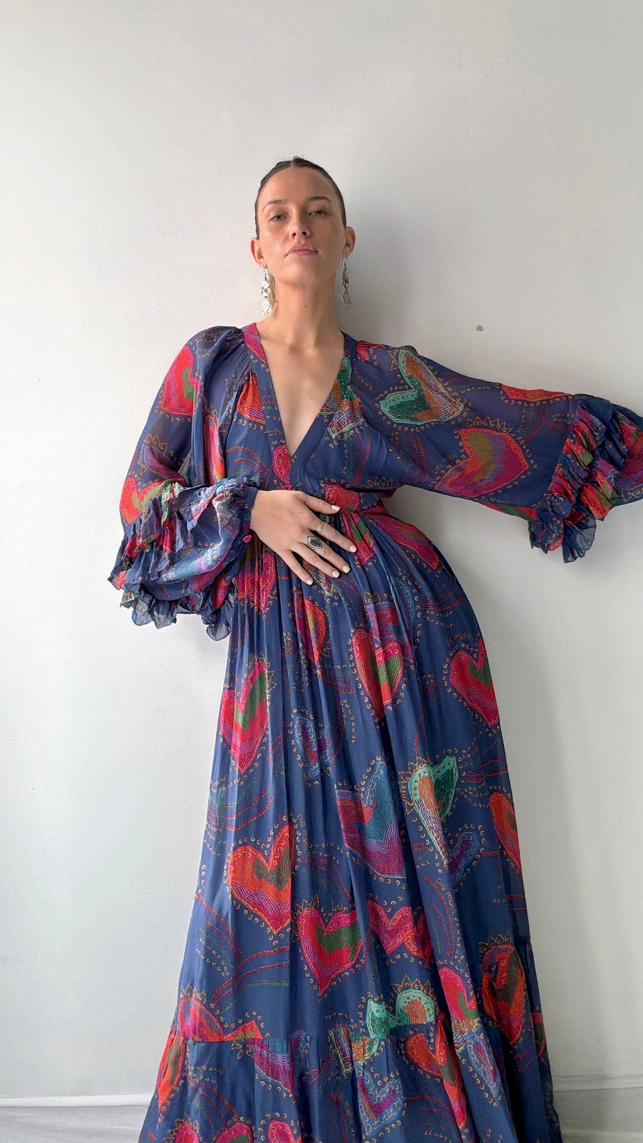 Farm Rio Dress Farm Rio Ipkiss Royal Maxi Dress