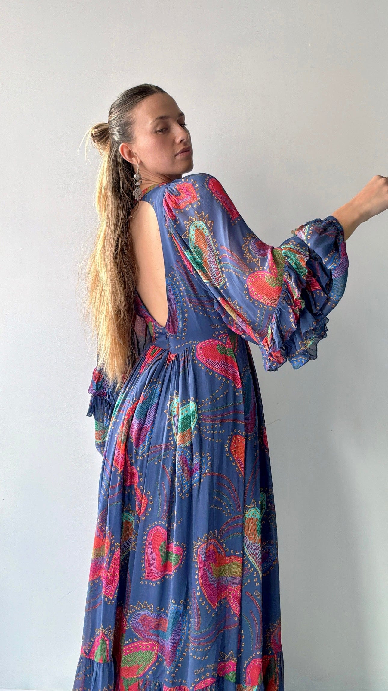 Farm Rio Dress Farm Rio Ipkiss Royal Maxi Dress