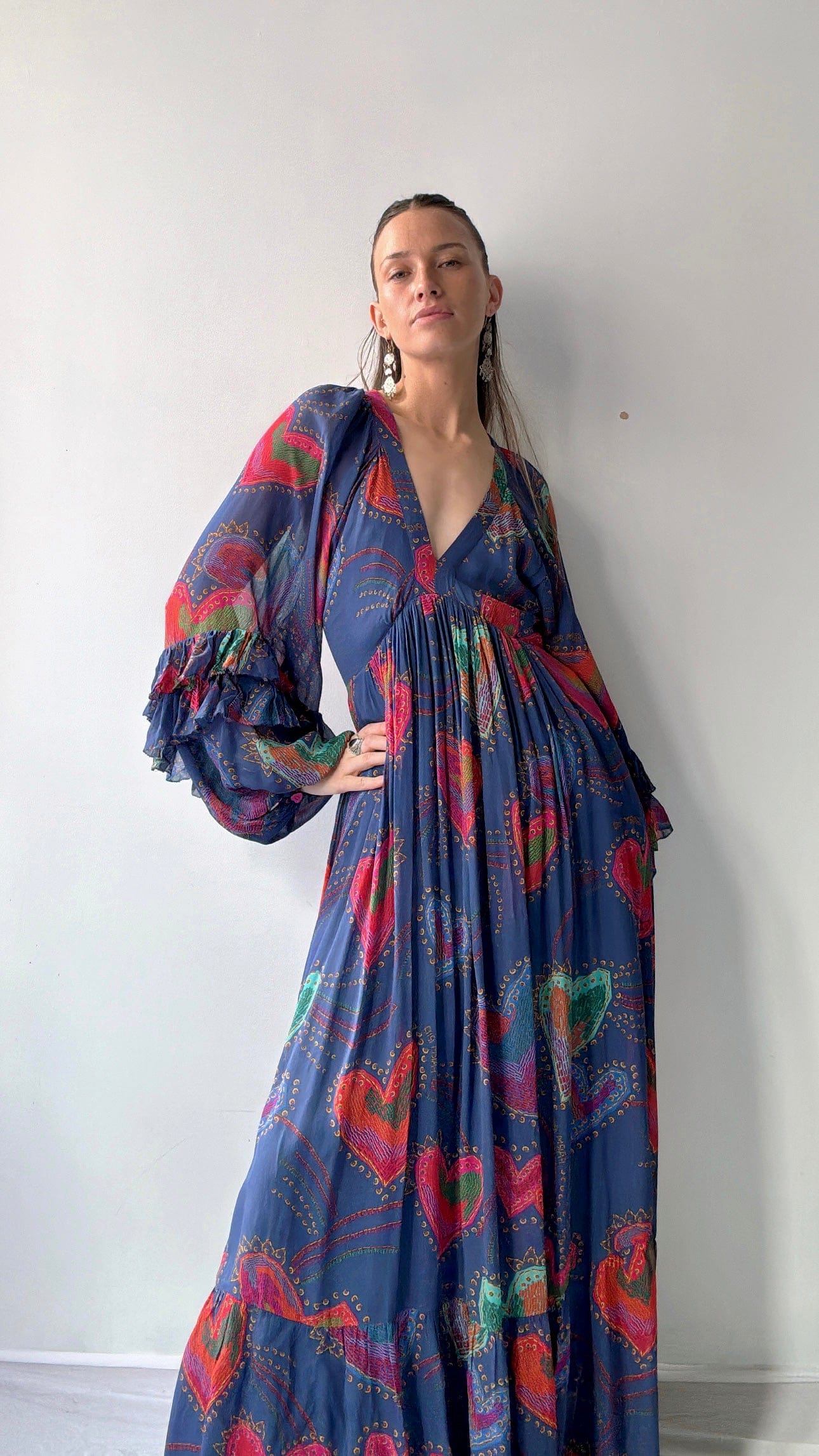 Farm Rio Dress Farm Rio Ipkiss Royal Maxi Dress