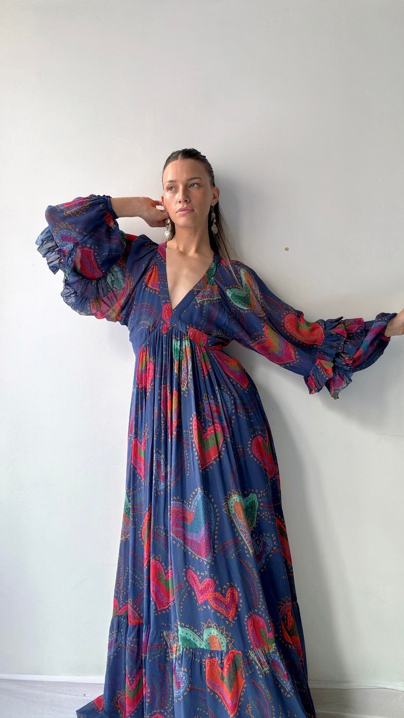 Farm Rio Dress Farm Rio Ipkiss Royal Maxi Dress