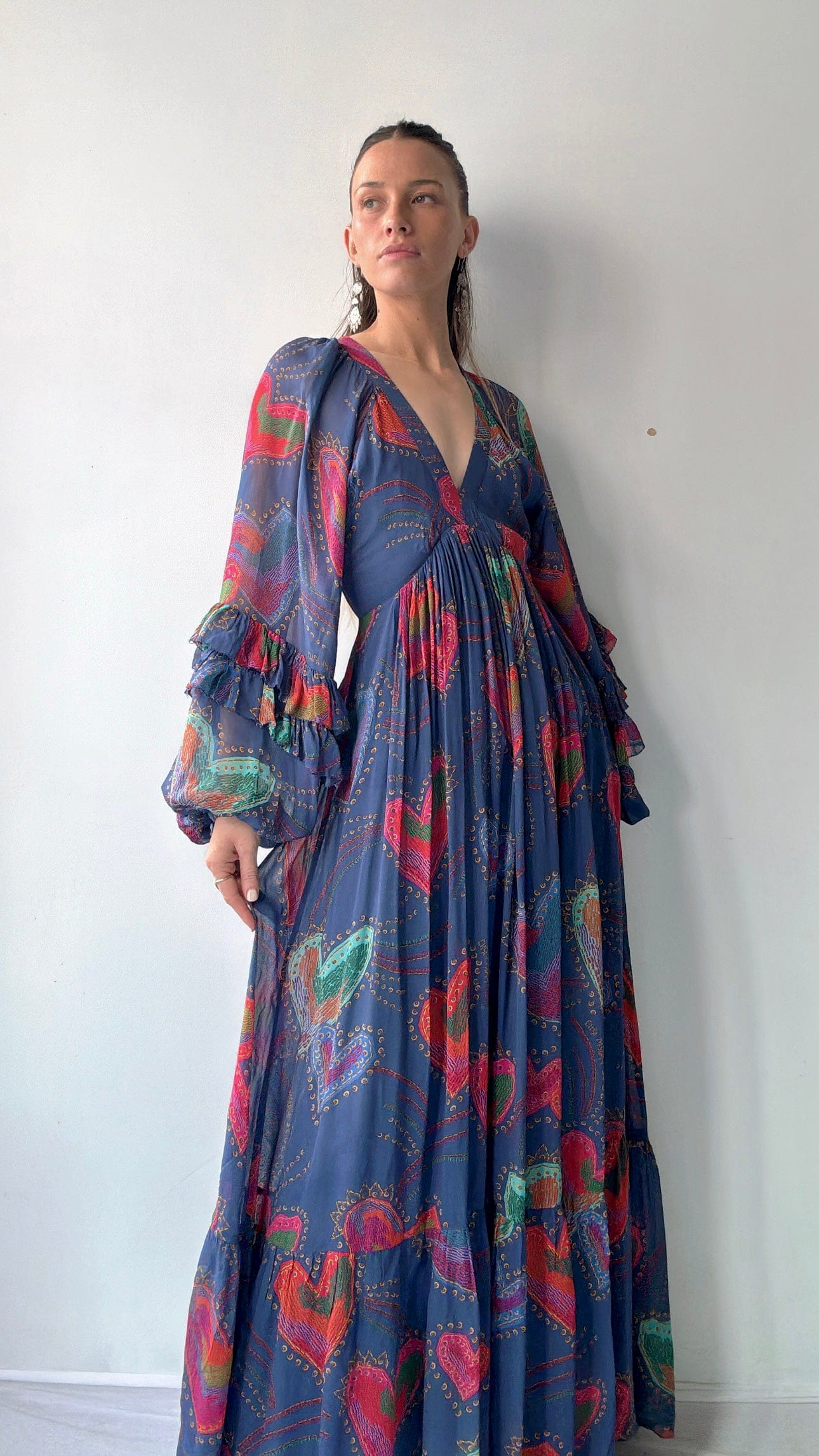 Farm Rio Dress Farm Rio Ipkiss Royal Maxi Dress