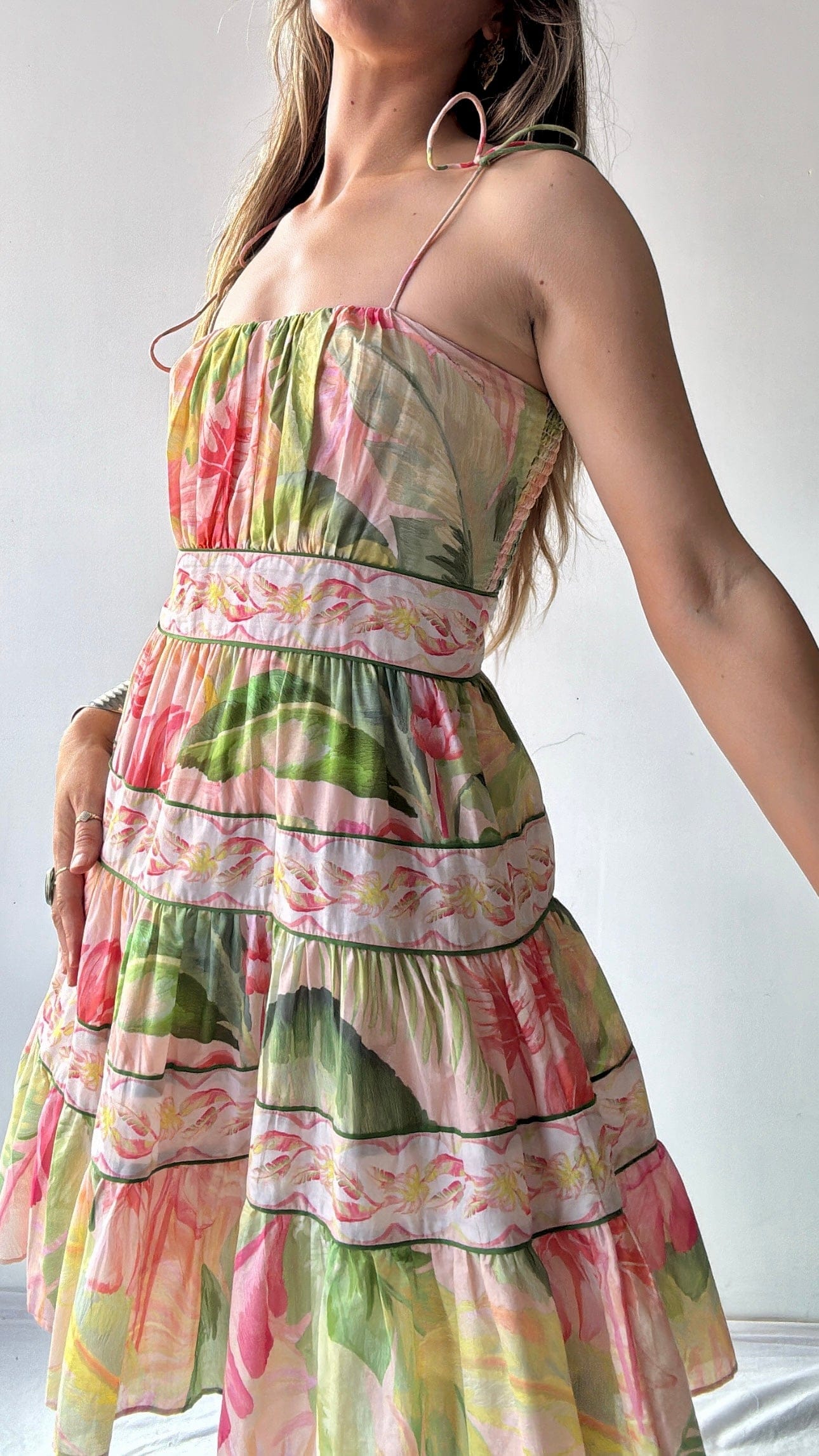 Farm Rio Dress Farm Rio Leaf Mini Dress