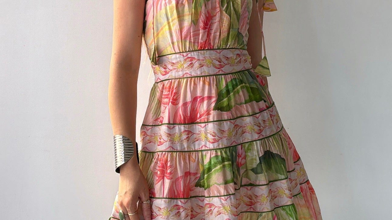 Farm Rio Dress Farm Rio Leaf Mini Dress