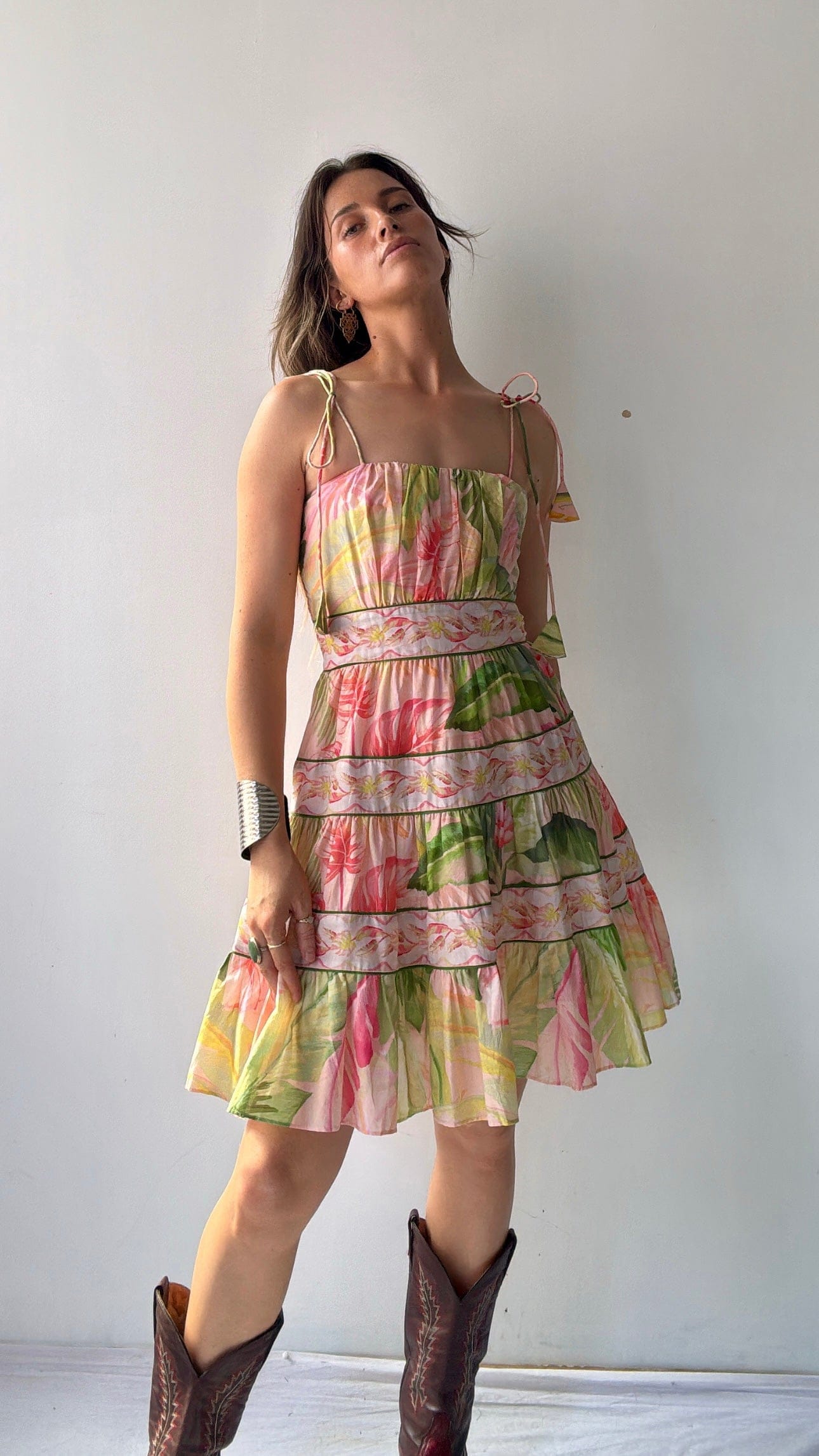 Farm Rio Dress Farm Rio Leaf Mini Dress