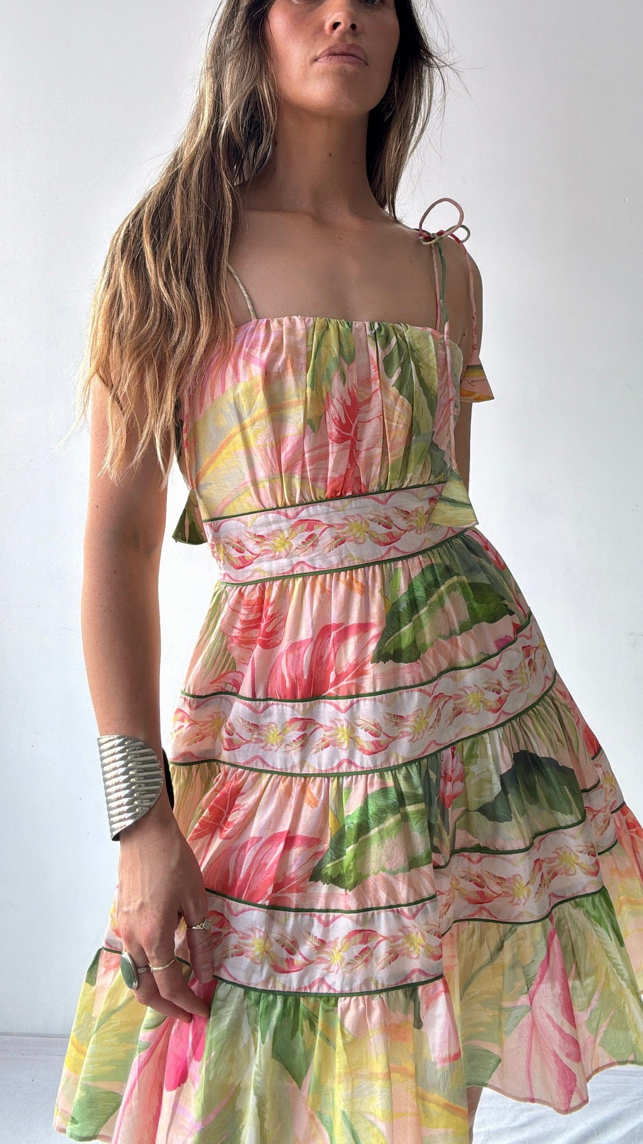 Farm Rio Dress Farm Rio Leaf Mini Dress