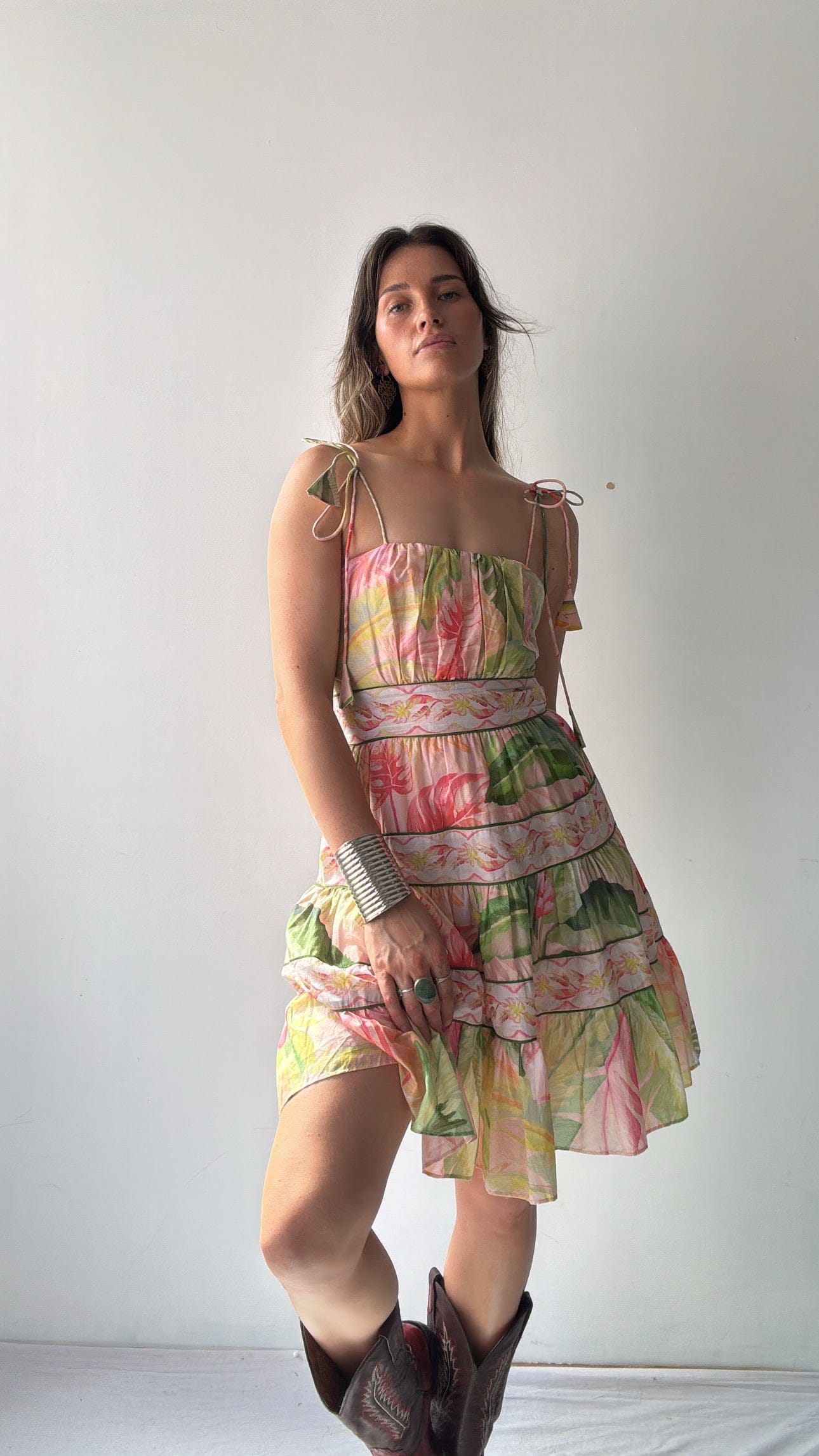 Farm Rio Dress Farm Rio Leaf Mini Dress