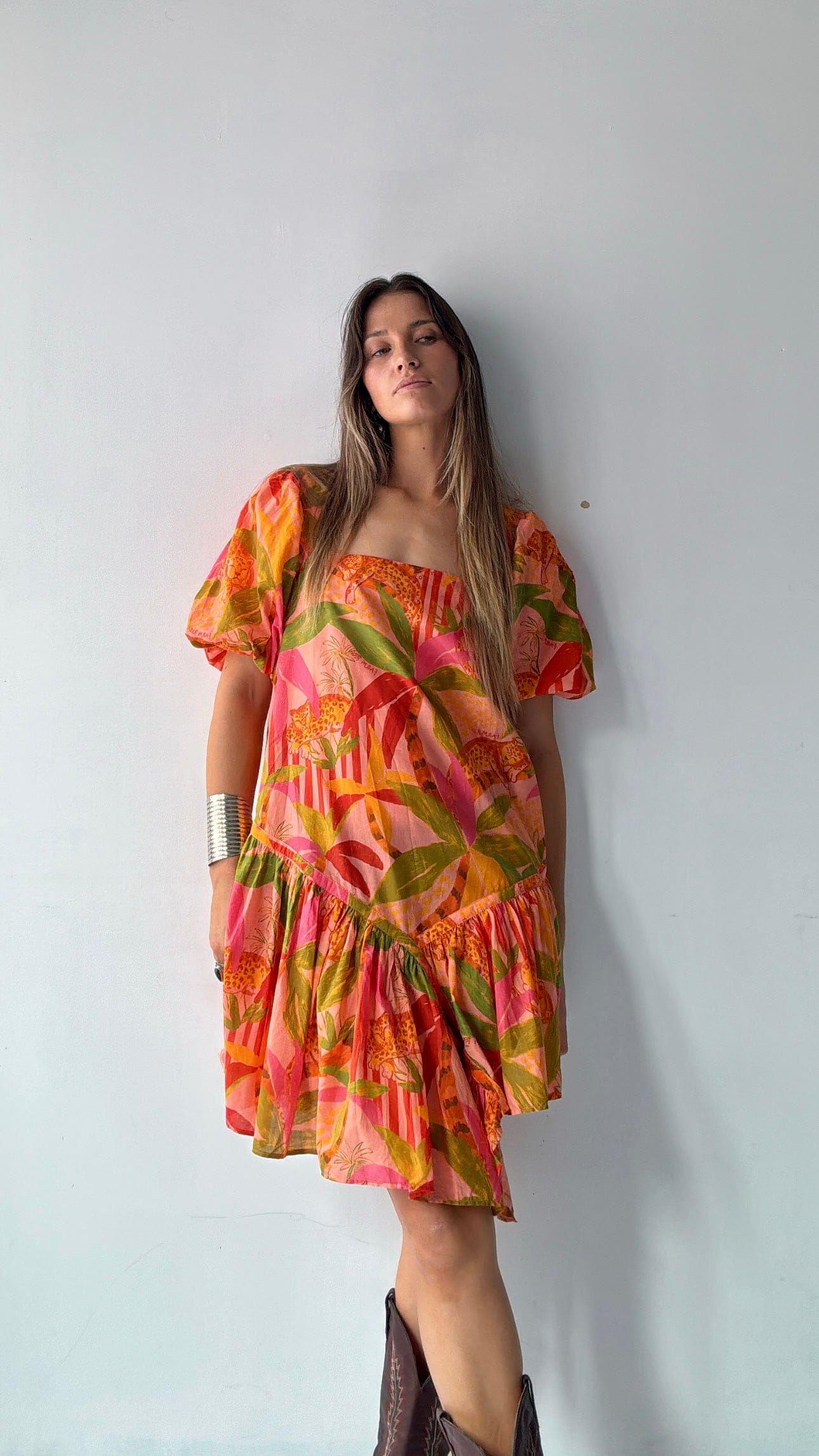 Farm Rio Dress Farm Rio Leo Mini Dress