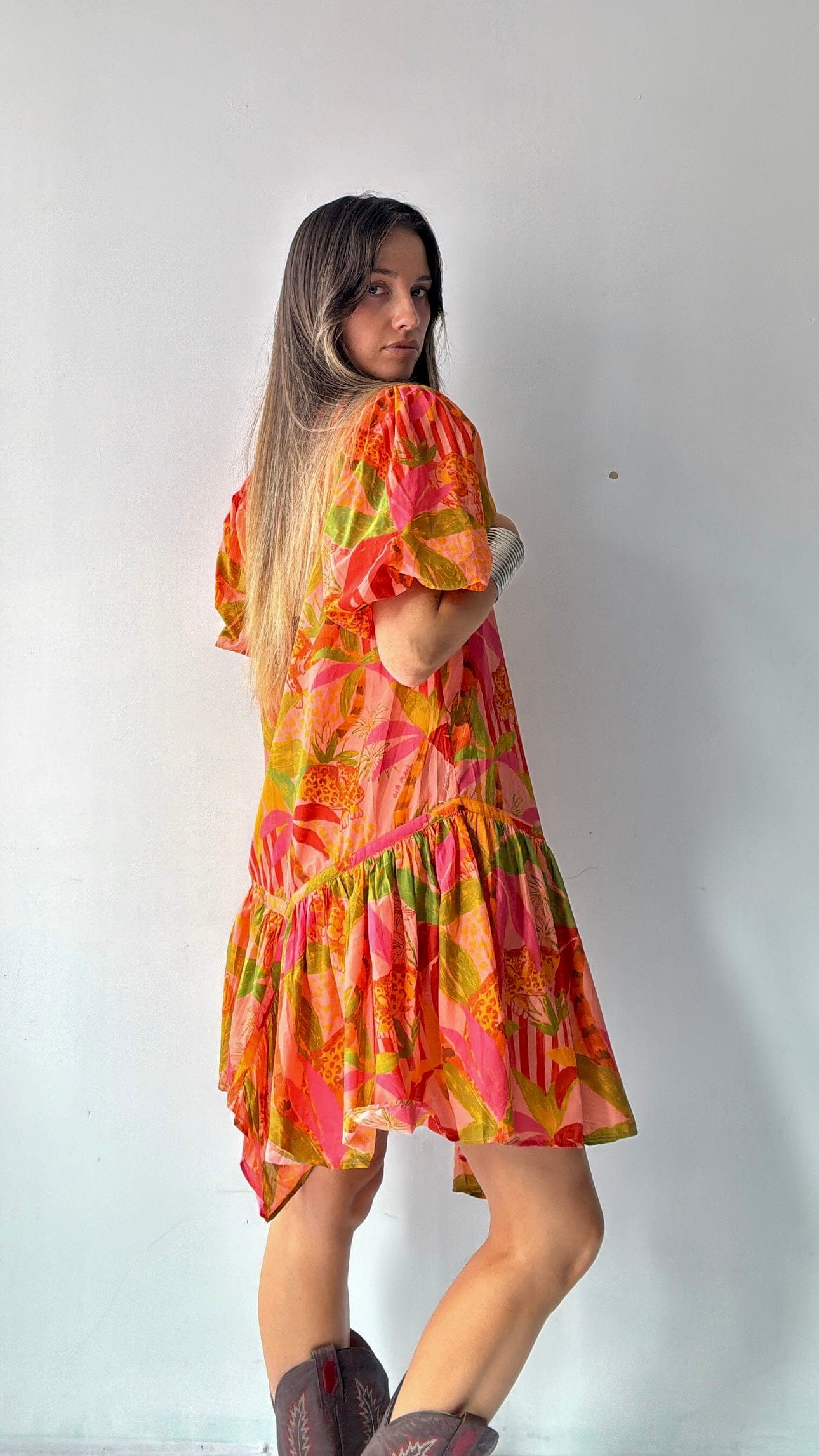 Farm Rio Dress Farm Rio Leo Mini Dress