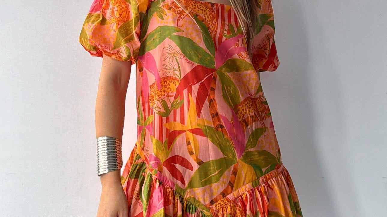 Farm Rio Dress Farm Rio Leo Mini Dress