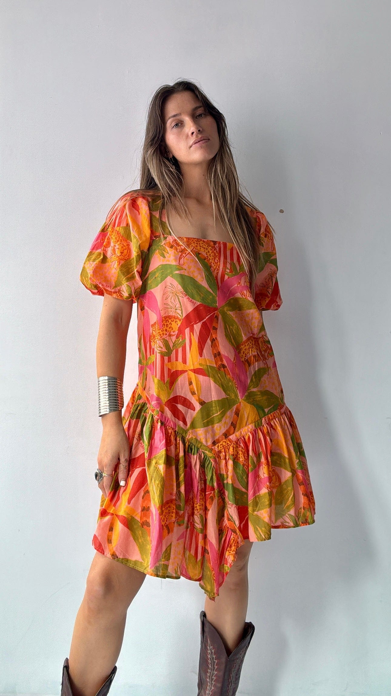 Farm Rio Dress Farm Rio Leo Mini Dress