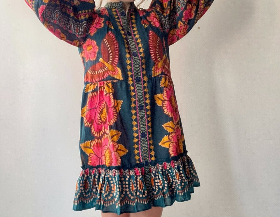 Farm Rio Dress Farm Rio Macaw Mini Dress