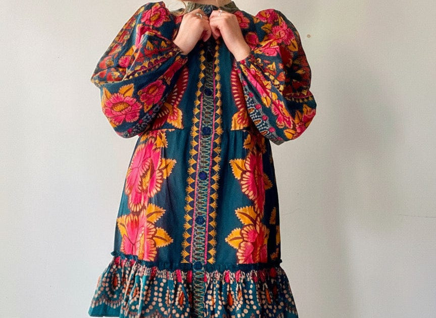 Farm Rio Dress Farm Rio Macaw Mini Dress