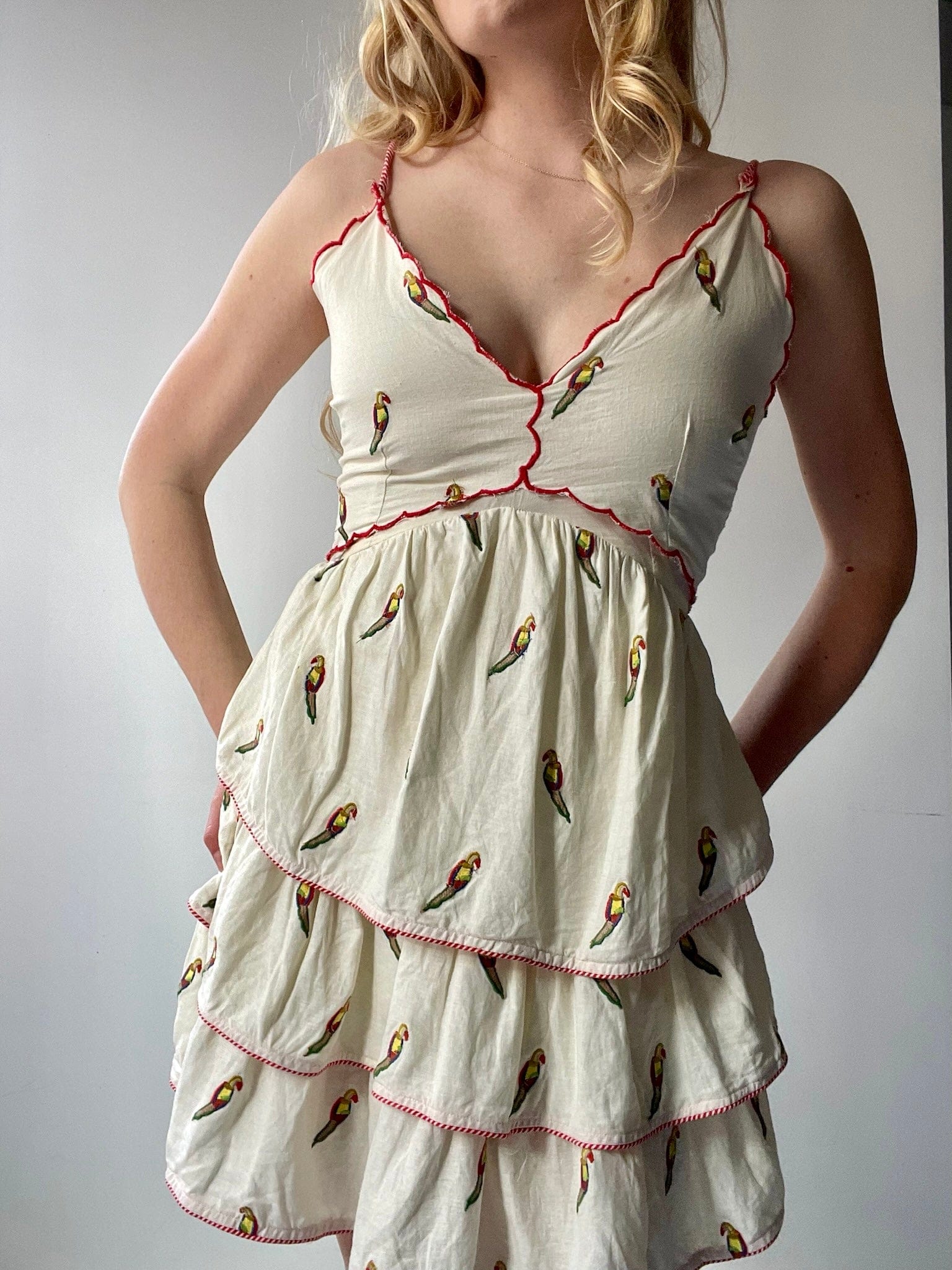 Farm Rio Dress Farm Rio Parrot Mini Dress