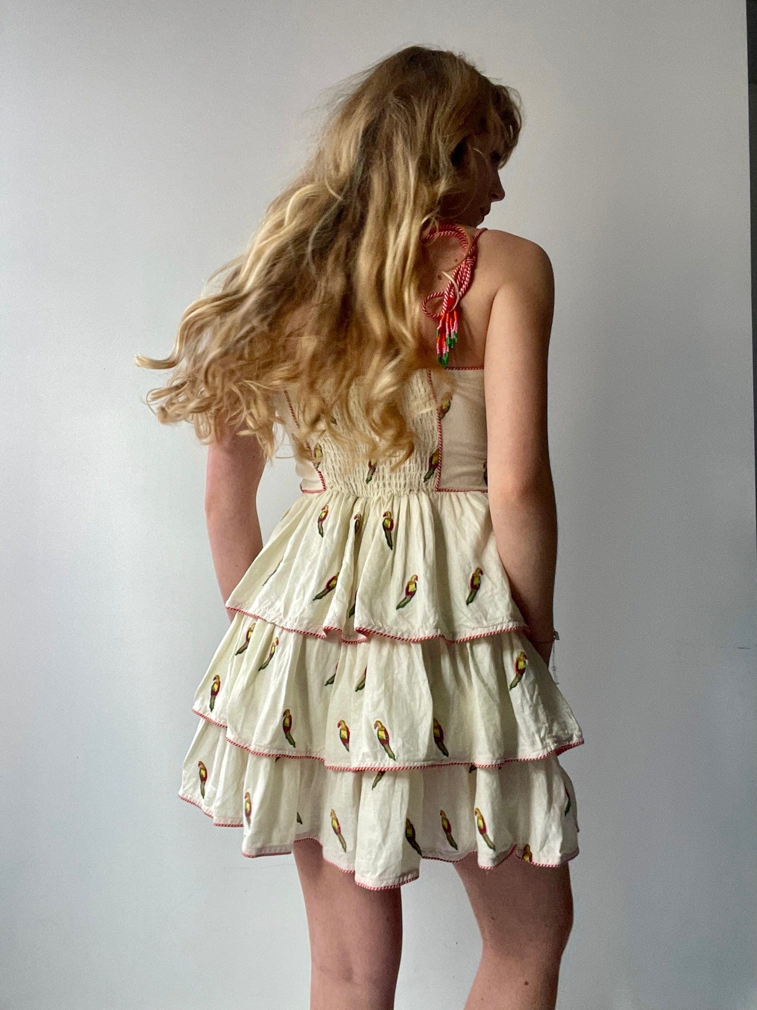 Farm Rio Dress Farm Rio Parrot Mini Dress