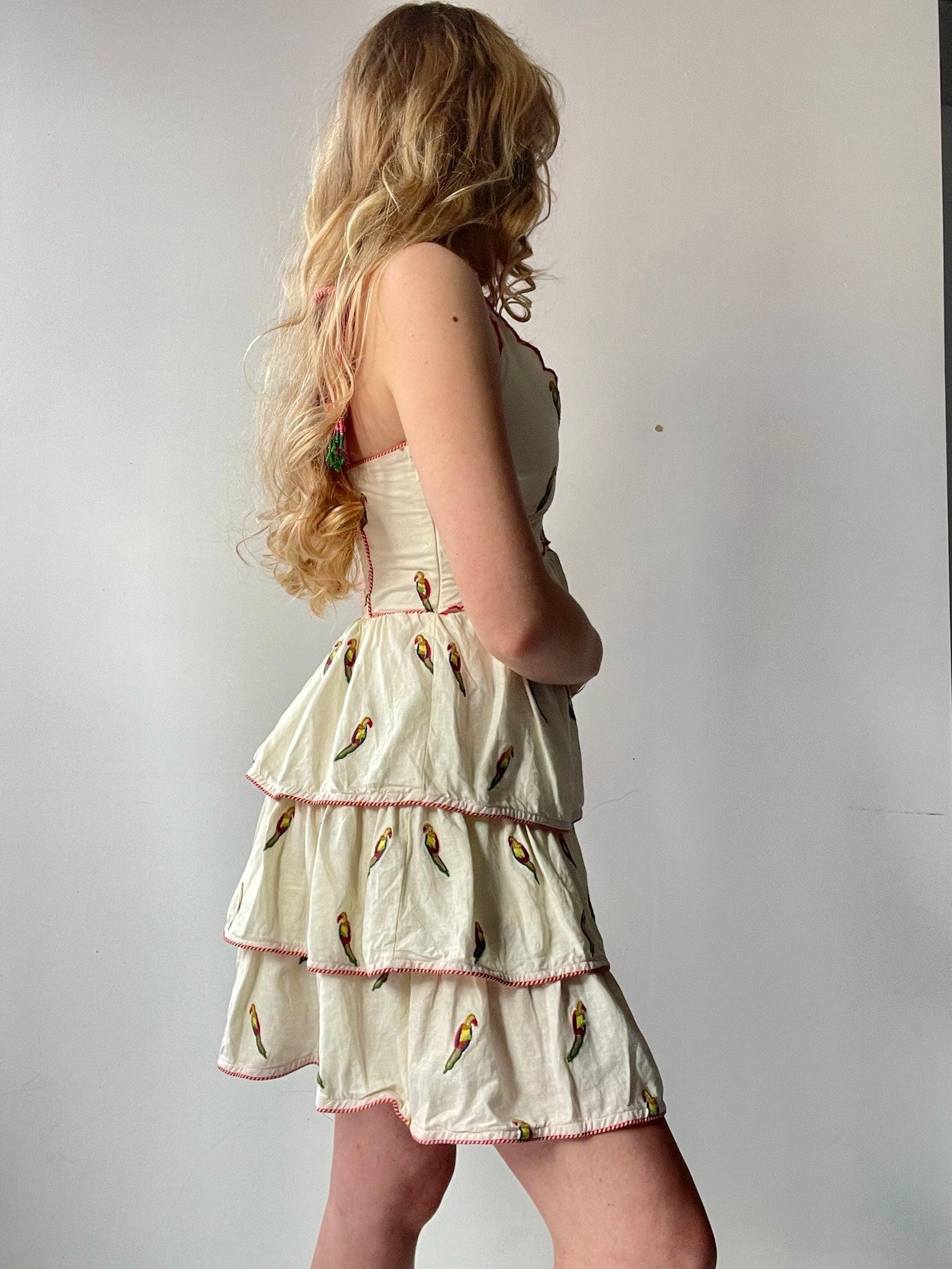 Farm Rio Dress Farm Rio Parrot Mini Dress