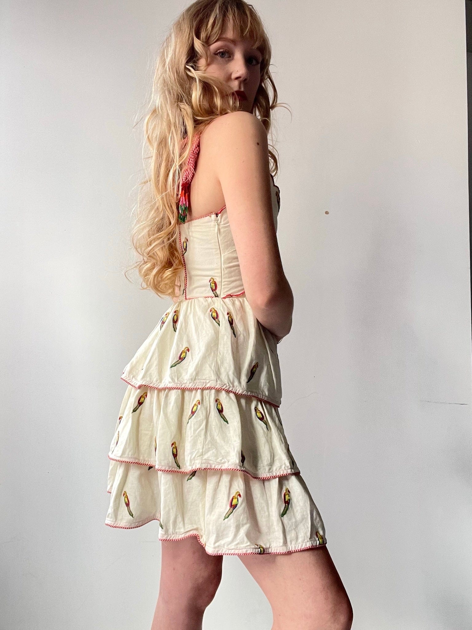 Farm Rio Dress Farm Rio Parrot Mini Dress